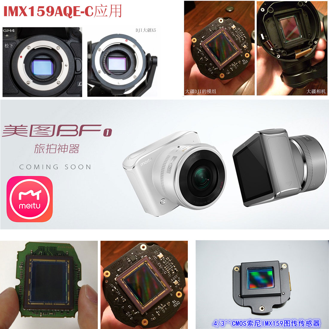 大疆DJI航拍运动相机X5 X5S X5R图像传感器
