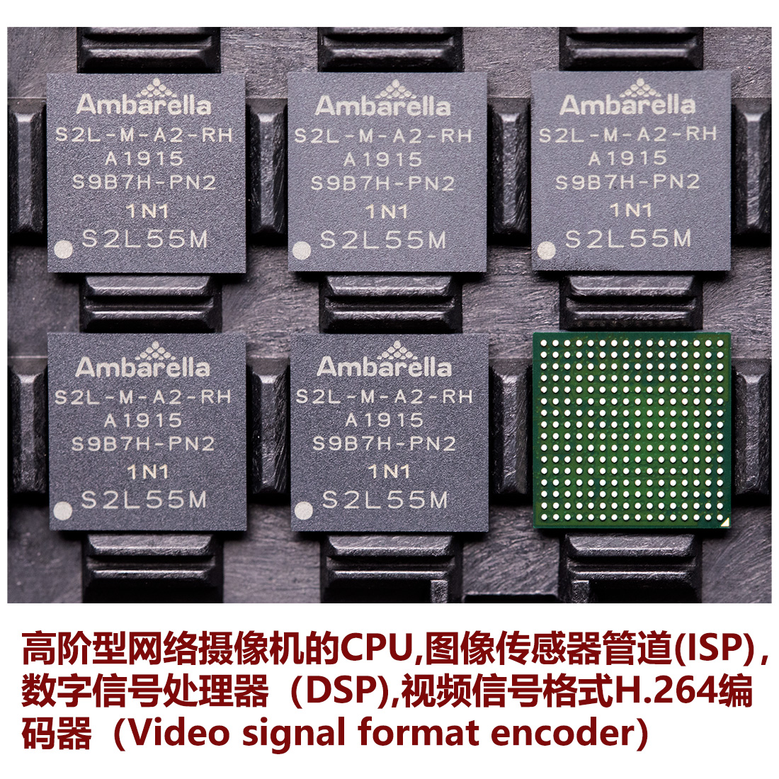 S2L55M 安霸Ambarella 集成系统芯片平台SoC,进阶型网络监控摄像机IP CAMERA 600Mhz ARM Cortex-A9 CPU 高性能数字信号处理(DSP)子系统、图像传感器管道(ISP) 高清H.264编解码引擎 codec engine