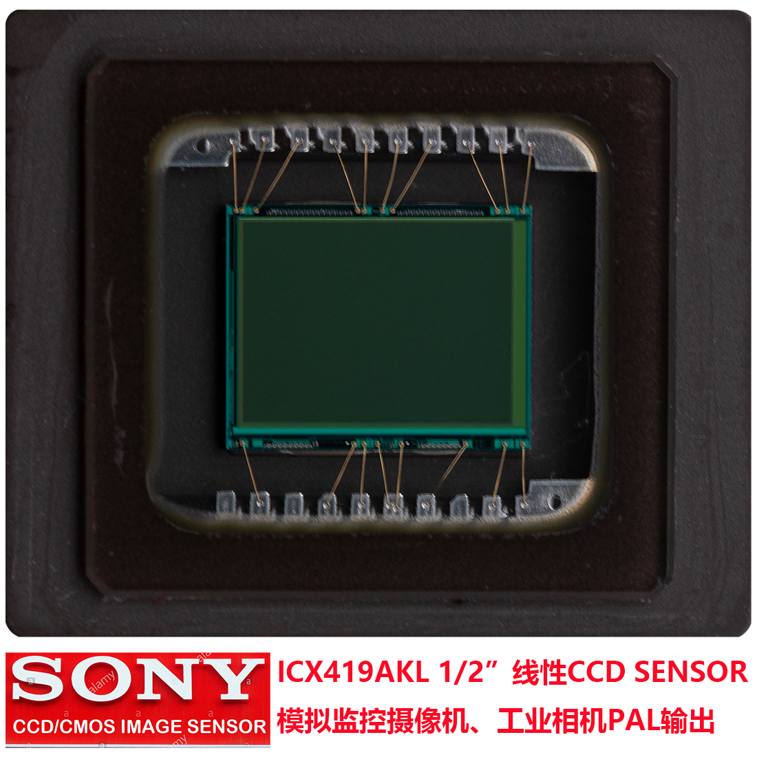 索尼ICX419AKL，1/2索尼SONY线性CCD，1/2模拟图像传感器，用于PAL彩色监控摄像机工业相机CCD,SONY大靶面模拟图像CCD sensor