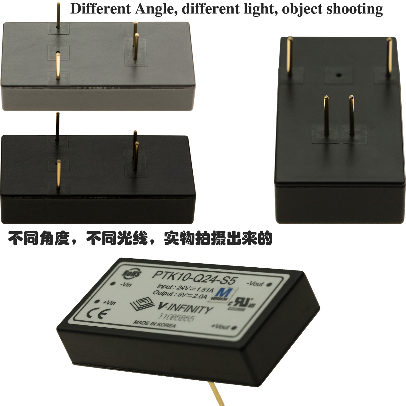 全新PTK10-Q24-S5，原装进口电源模块，CUI宽快电压输入电源模块，全新V-INFINITY出品电源模组， DC-DC Converter转换器， DC/DC power supply，高效率隔离电源模块，直流转直流电源转换器模块，恒定开关频率开关电源，六面EMI屏蔽电源，过压过流保护电源，高效率开关稳压器，无需散热器的DC-DC开关电源，美国Bel旗下品牌韩国生产CUI INC power supply,Bel DC-DC通信电源模块，美国CUI电源模块