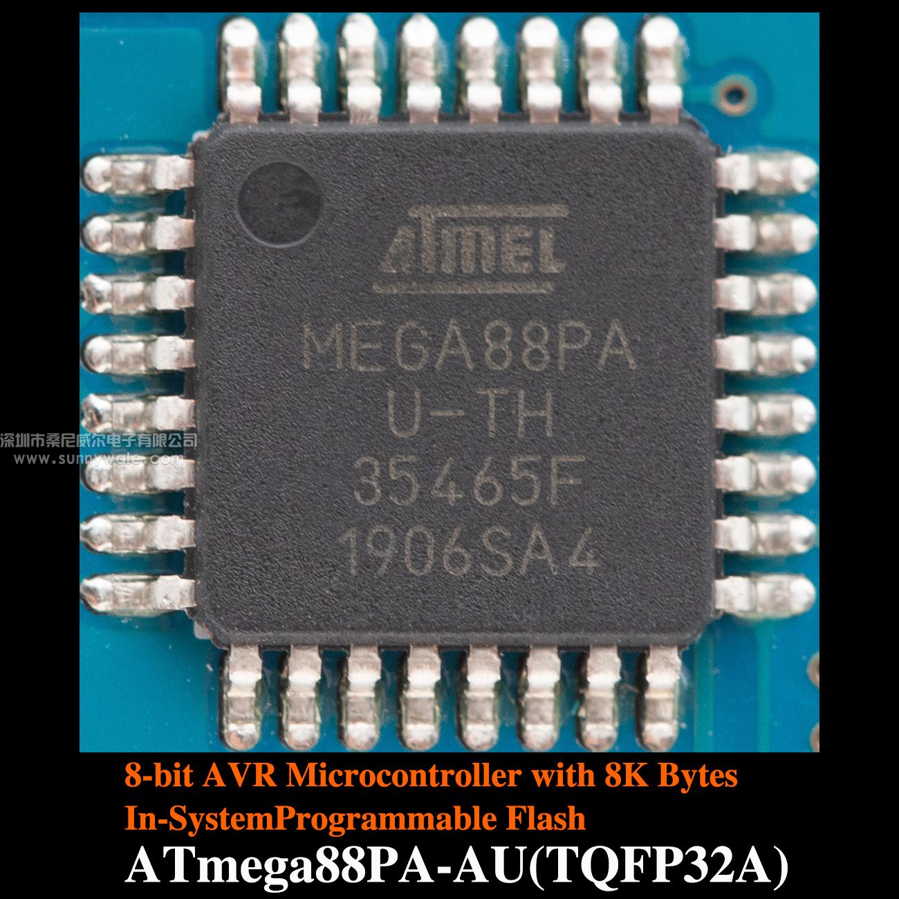 ATMEGA88PA-AU,8-bit AVR Microcontroller,with 8K Bytes In-System Programmable Flash,ATMEL ​AVR Microcontroller，ATMEL AVR 微控制器