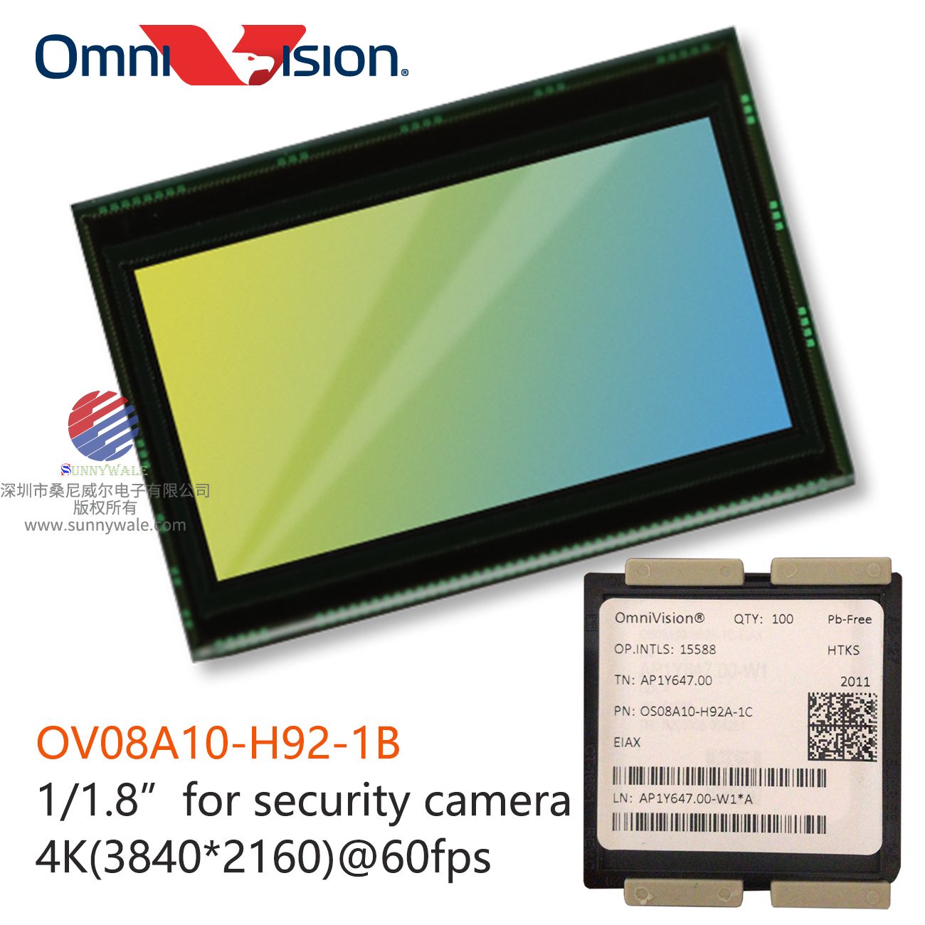  OmniVision OS08A10-H92A-1B/1C   1/1.8 color CMOS
