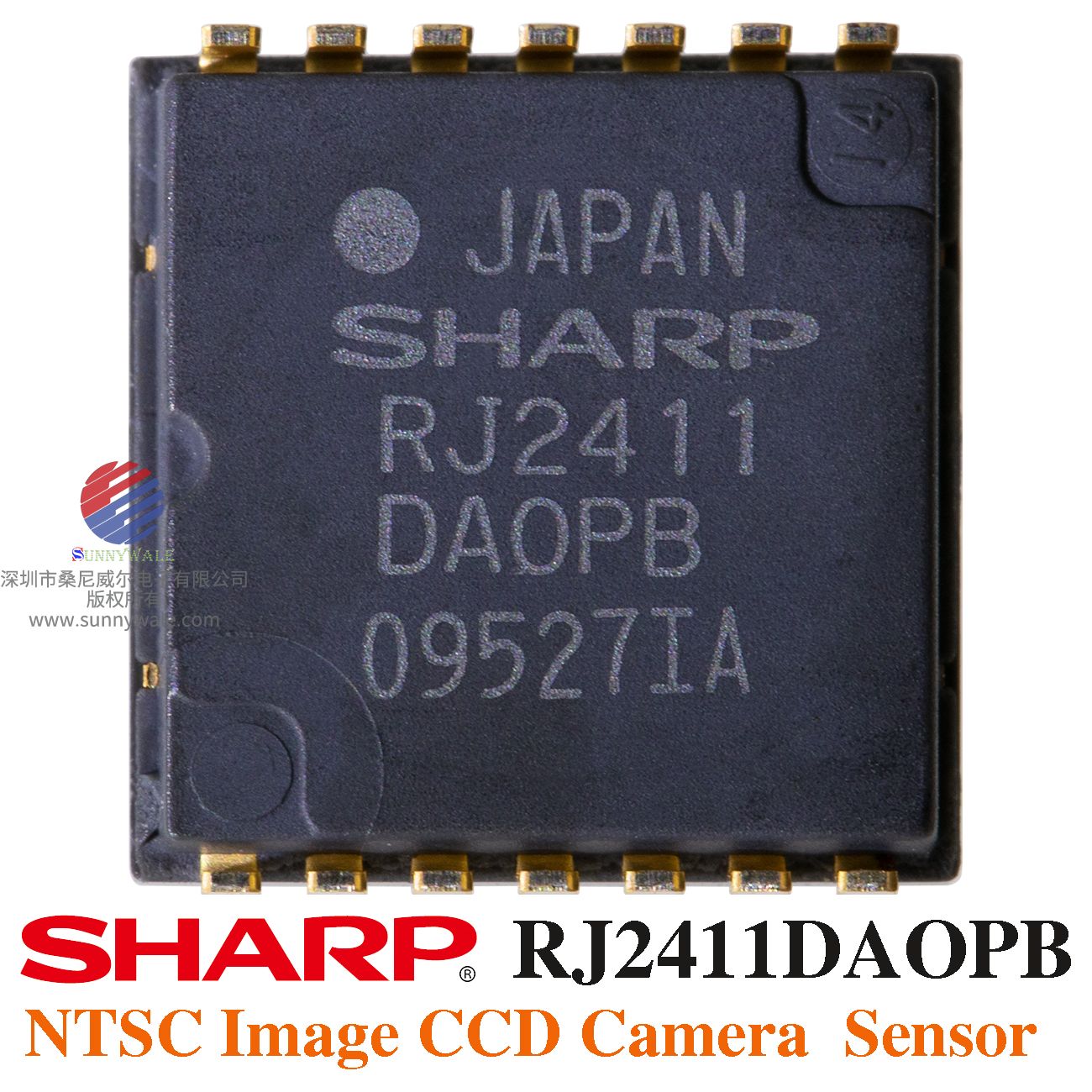 RJ2411DA0PB，RJ2411DAOPB， 夏普SHARP， 1/4英寸彩色CCD，模拟安防攝像机CCD，图像传感器