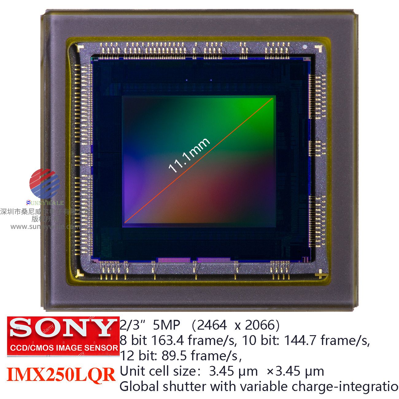 索尼CMOS传感器IMX250LQR-C