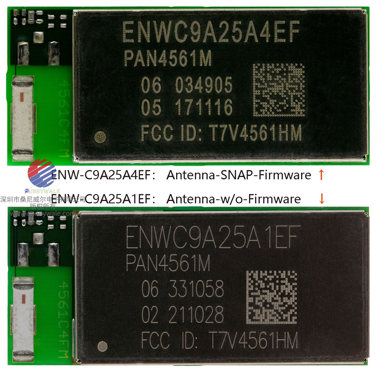 PAN4561M，松下Panasonic网状网络800英尺（32米）射频模块，ENWC9A25A1EF，ENWC9A25A4EF，IEEE802.15.4模组，远距离2.4GHz ISM波段收发器，基于飞思卡尔MC13213的SOC