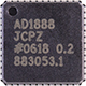 AD1888JCPZ ADI AC'97 SoundMAX电脑主板、声卡5.1声道，光纤同轴音频48KHZ（可变采样率7*96Khz）编码解码器，集成CD,MIC输入，立体声耳机放大器模拟输出 